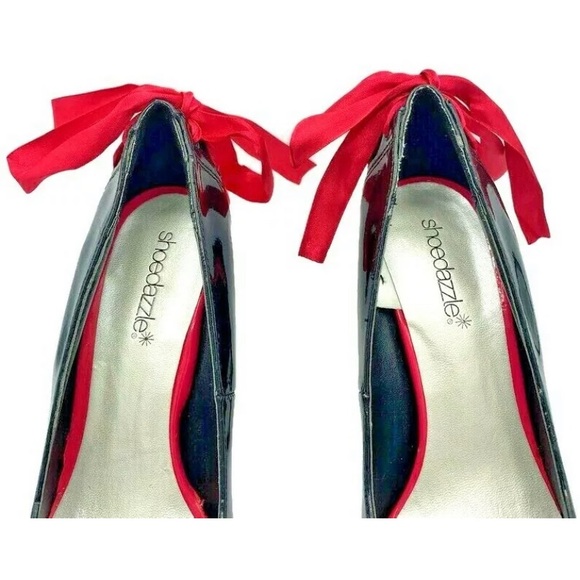 Shoedazzle Patent Leather Platforms with Red Laces - Picture 5 of 12